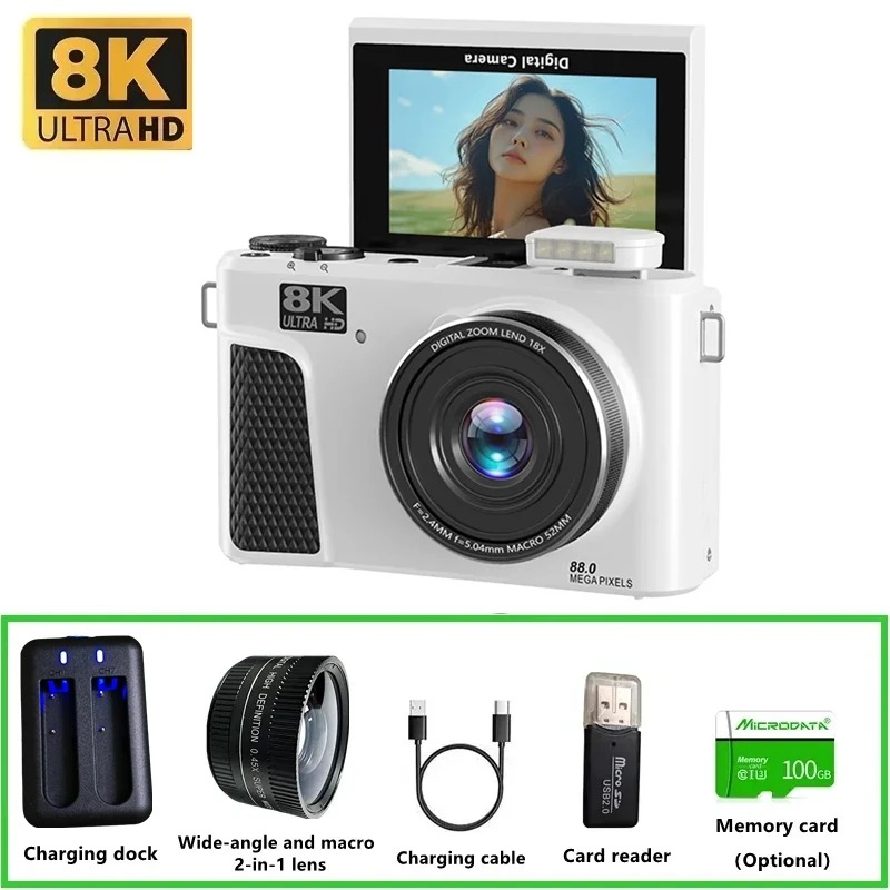 Electronic Gadgets For Home - Caméra numérique WD300 8K, caméra vidéo