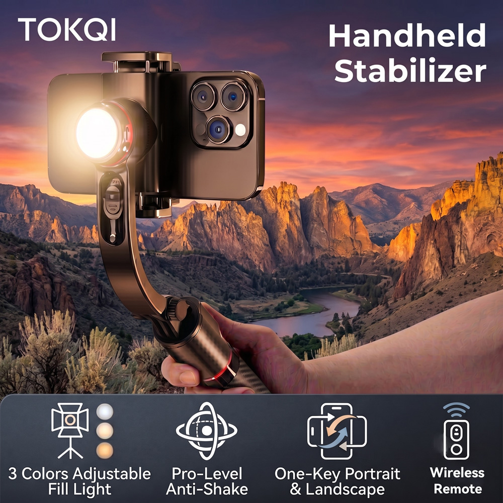 Auto Tracking Tripod - Stabilisateur de cardan TOKQI anti-vibration en