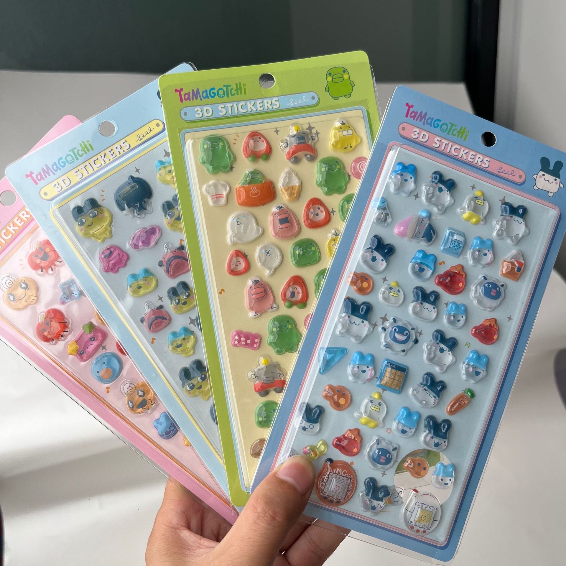 Electronic Gift - Autocollants 3D gonflés mignons Tamagotchi, décalcomanies