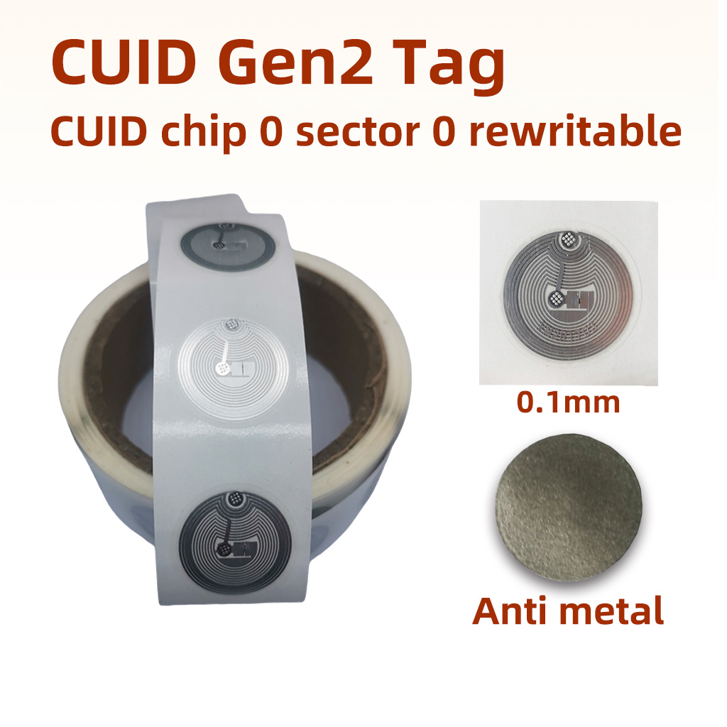 Nfc Tag Programmable - Autocollant cuid incrusté humide 13.56mhz CUID