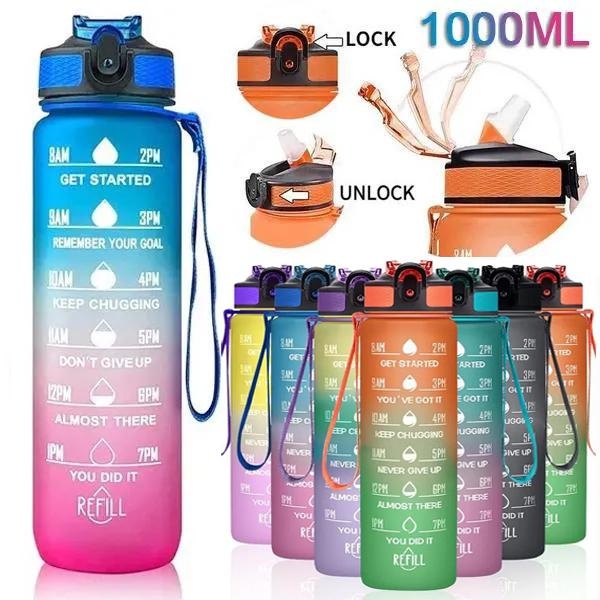Smart Water Bottle Tracker - Bouteille d'eau de sport 1L avec