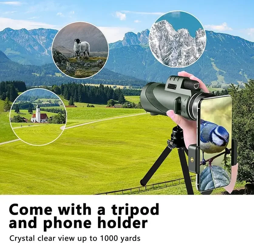 Monoculaire HD 80x100 pour ada - Auto Tracking Tripod avis et prix