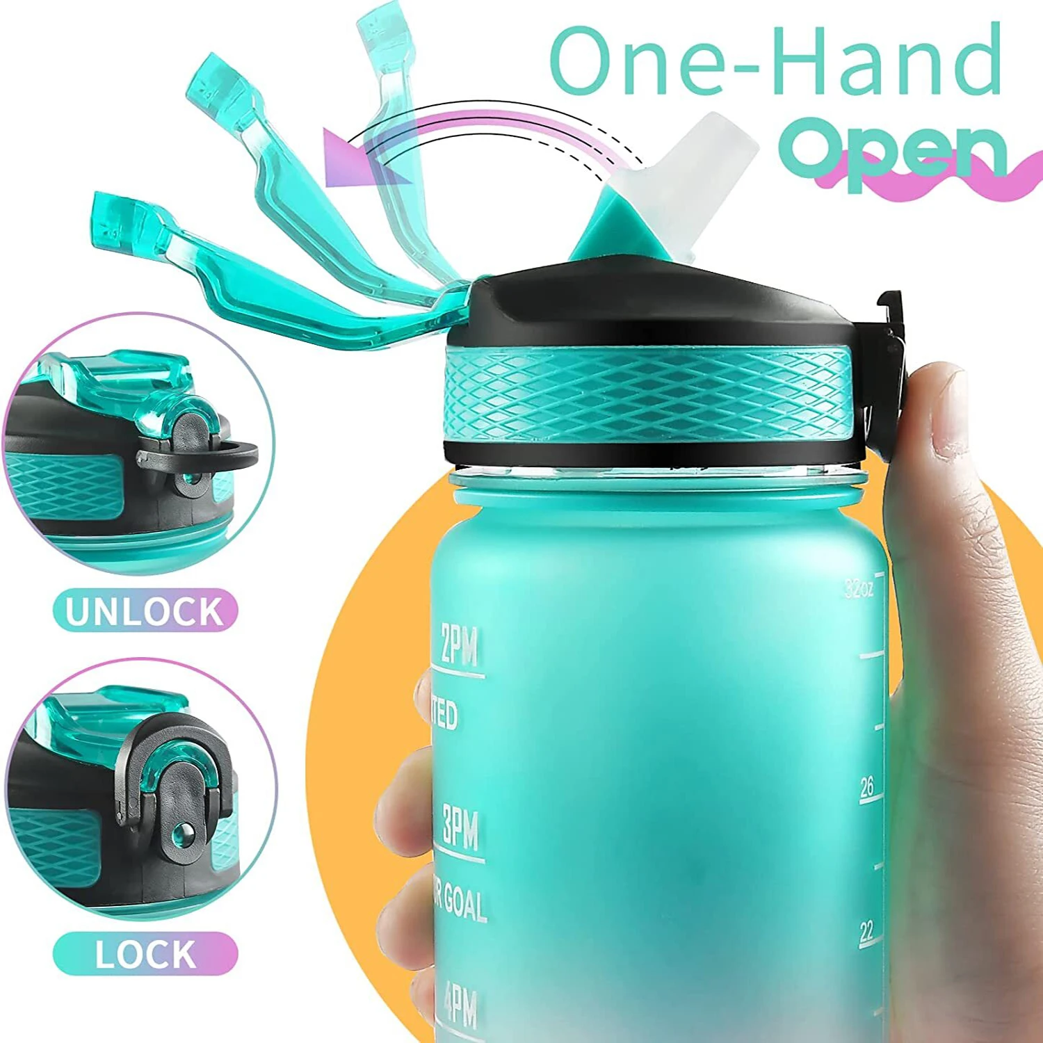 Bouteille d'eau de sport 1L av - Smart Water Bottle Tracker avis et prix